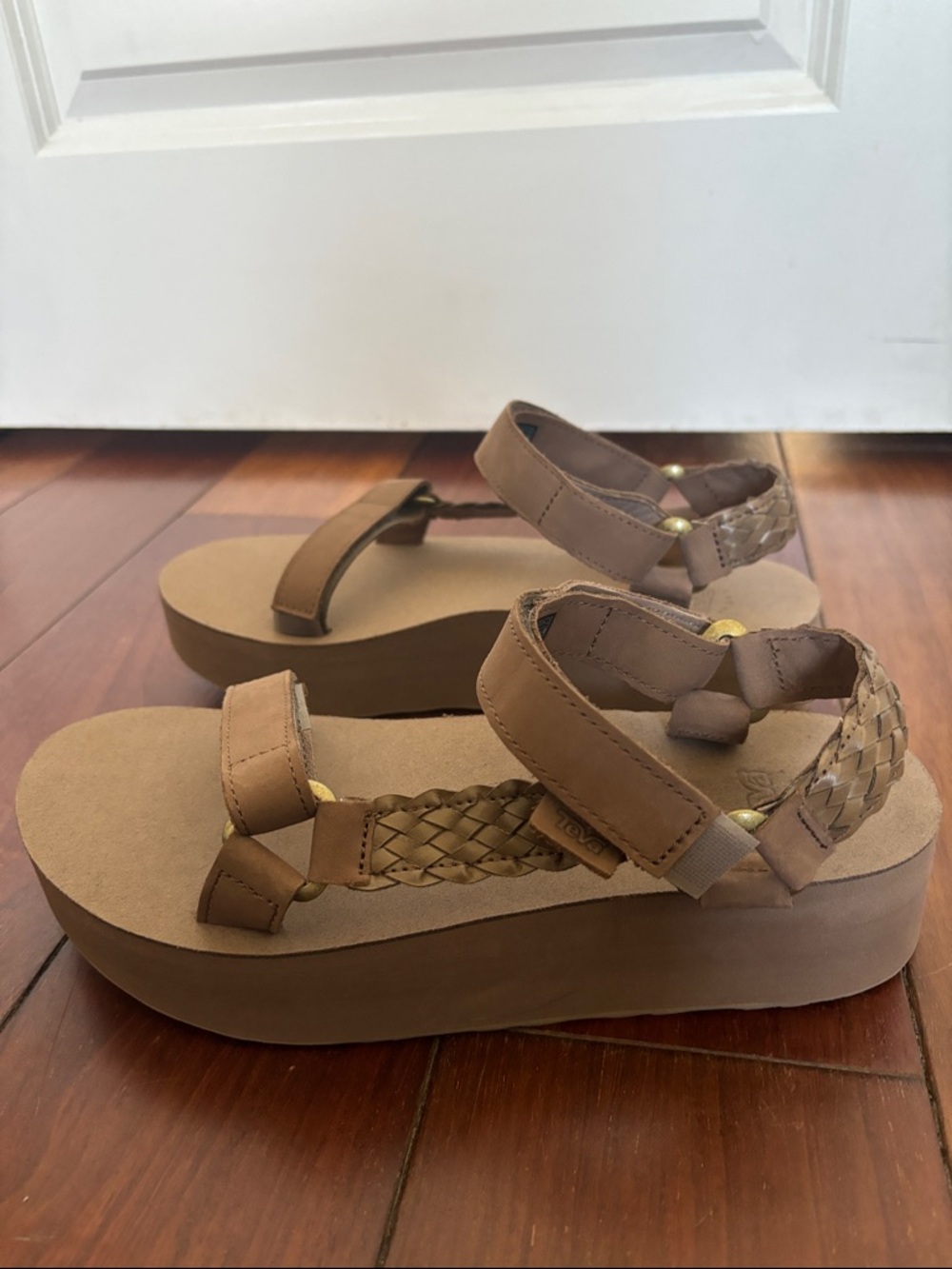 Women’s Teva Brown Flatform Universal Interweave Platform Sandal 10 - Picture 3 of 6
